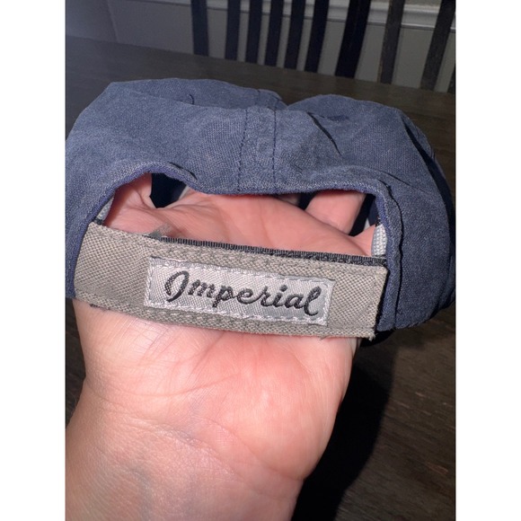 Imperial Pathfinder Navy Blue Baseball Cap Adjustable Hat Nylon Blend Mens - Picture 4 of 6